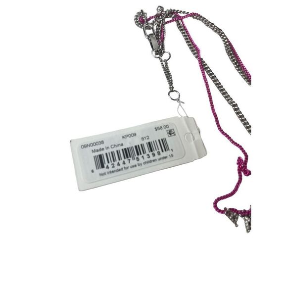 NWT KARL LAGERFELD PARIS Two-Tone Pavé Paris Layered Pendant Necklace - Picture 5 of 6